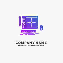 design graphic tool software web designing purple vector image