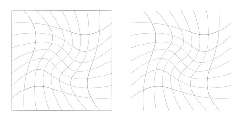 distorted abstract geometric shape elements vector image
