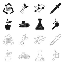 isolated object of and sign collection vector image