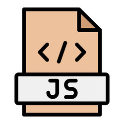 javascript icon design vector image