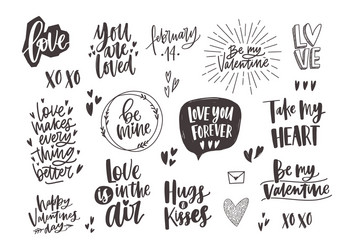 Trendy Valentine Lettering Vector Image