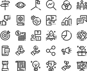 Business Icon Collection Vector Image