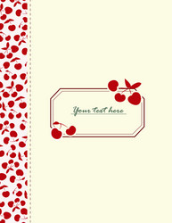 card with cherries for your design Vector Image