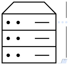 data center server rack connected to network vector image