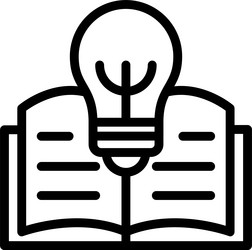 knowledge base linear style icon design vector image
