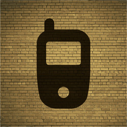 mobile phone flat modern web button and space vector image