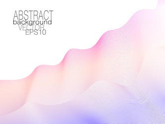 multicolored wave thin lines squiggle curve design vector image