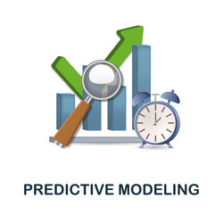 predictive modeling icon 3d from data science vector image