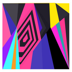 colorful geometric and curve background pattern vector image