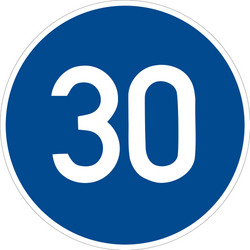 command road sign minimum speed limit traffic vector image
