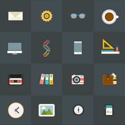 flat icons for web and mobile applications vector image