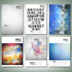 Geometric backgrounds abstract hexagonal patterns vector