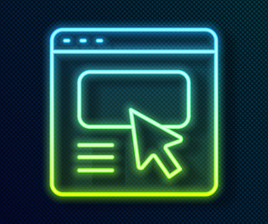 glowing neon line ui or ux design icon isolated vector image
