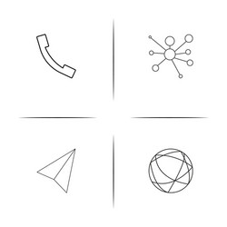 internet of things simple linear icon setsimple vector image