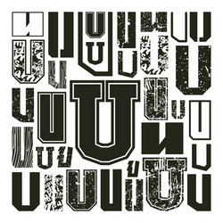 set versions of letters u vector