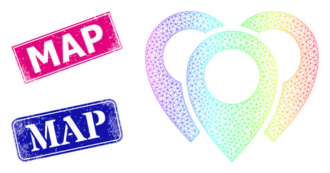 textured map seals and spectral network gradient vector image
