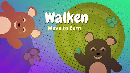 walken web3 running app with fun game vector image