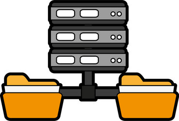server web hosting related icon image vector image