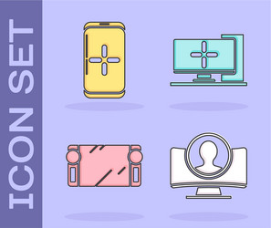 set create account screen smartphone and playing vector image
