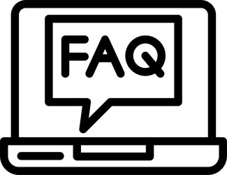 faq linear style icon design vector image