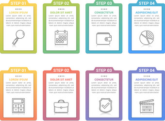 infographic elements with numbers vector image