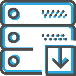 server icon design interaction line vector image