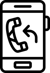 callback linear style icon design vector image