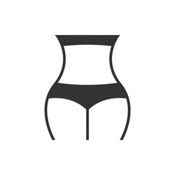 female figure black icon on white background vector