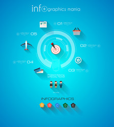 modern infographic template with flat ui style vector image
