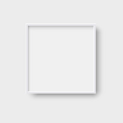 Realistic square empty picture frame 3d style vector