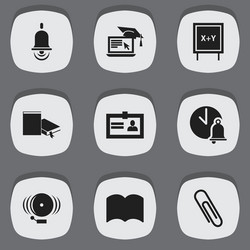 set of 9 editable science icons includes symbols vector image