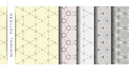 Set of the minimal pattern wallpaper backg Vector Image