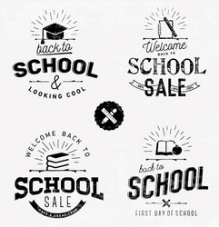 Back to School Labels & Badges Vector Image