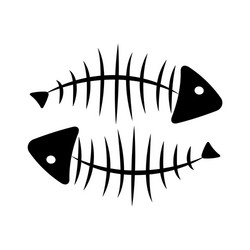 fish bone background Vector Image