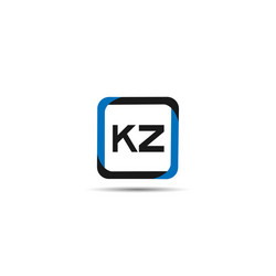 Initial letter kz logo template design Royalty Free Vector