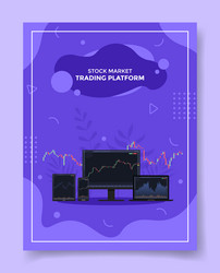 Online stock trading platform concept vector