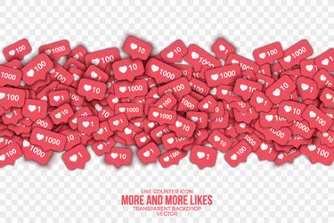 3D Like Counter Icons - Abstract Background vector image