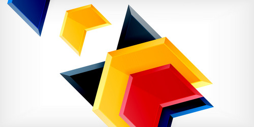 abstract geometric shapes overlap creating vector image