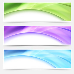 Glowing Web Elements - Header & Footer Set vector image