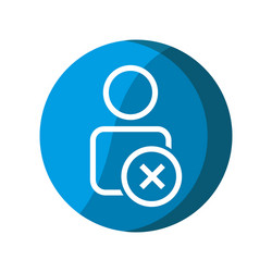 user with delete icon simple mobile concept web vector image