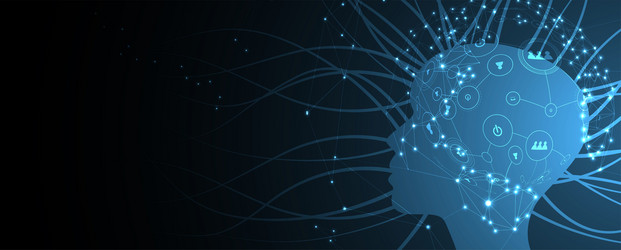 virtual cyberspace intertwining with abstract vector image
