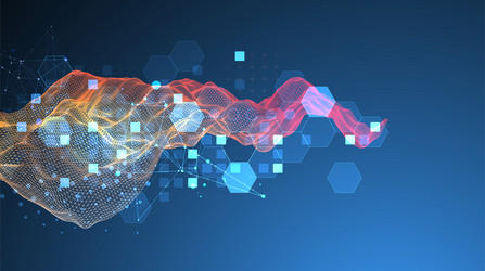 abstract wave is made in a frame style vector image