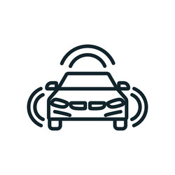 autonomous self-driving driverless vehicle using vector image