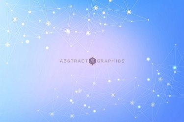 Connected Lines & Dots Abstract Background vector image