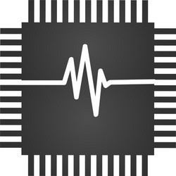 cpu central processing unit check computer chip vector image