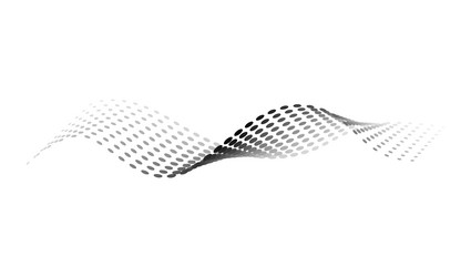 dotted halftone waves flowing wavy lines pattern vector image