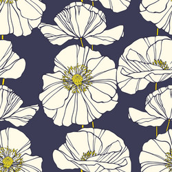 Floral seamless pattern with poppies vector