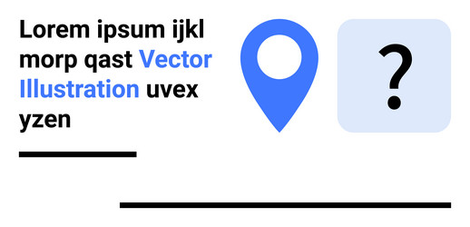 geolocation pin and question mark for navigation vector image