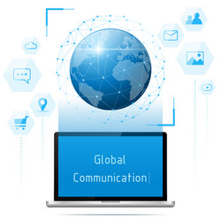 global communication and connection concept vector image