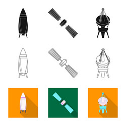 Mars and space symbol set vector